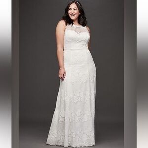 David’s Bridal NWT Galina Soft White Wedding Dress sz 6